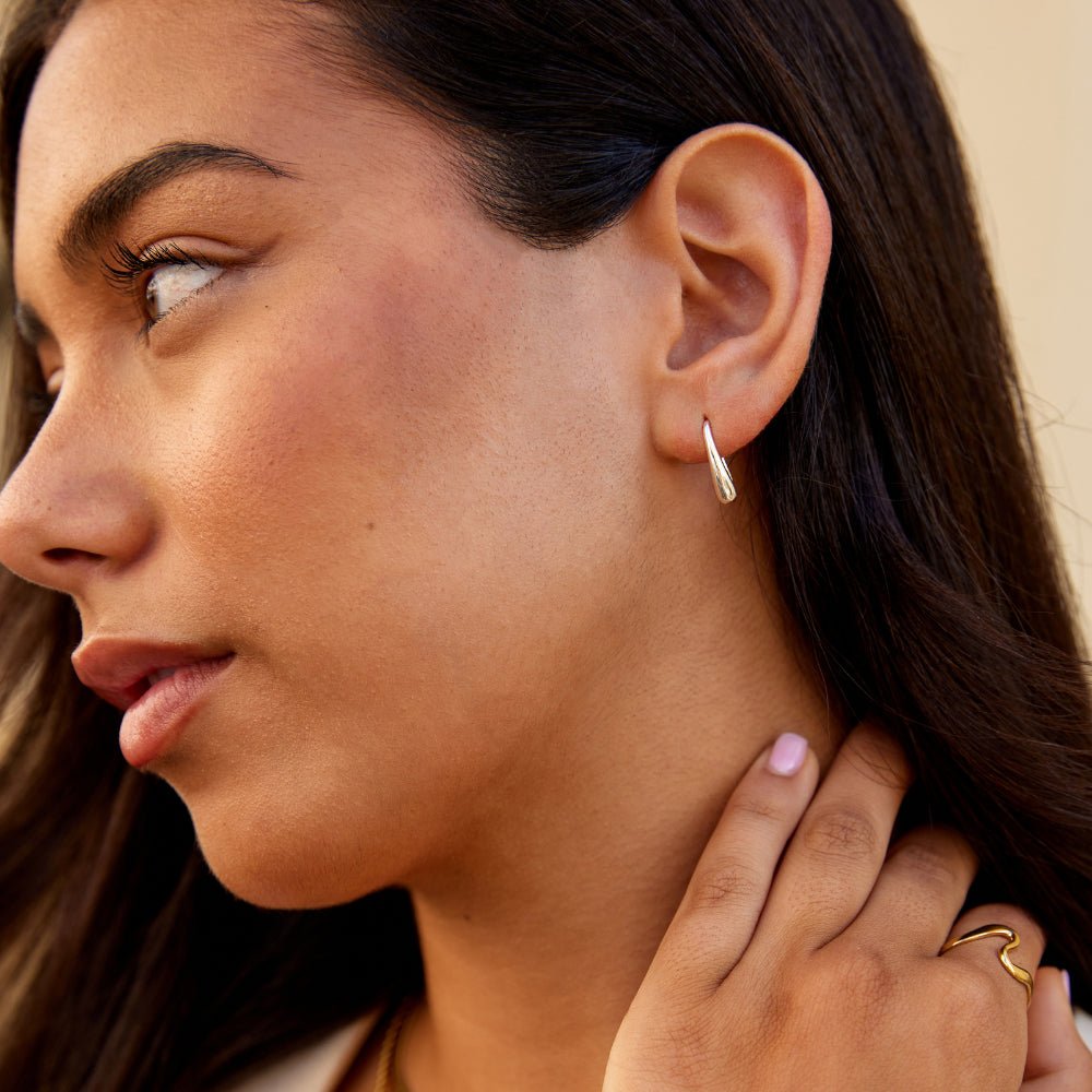 Brincos Gota de Água Prata