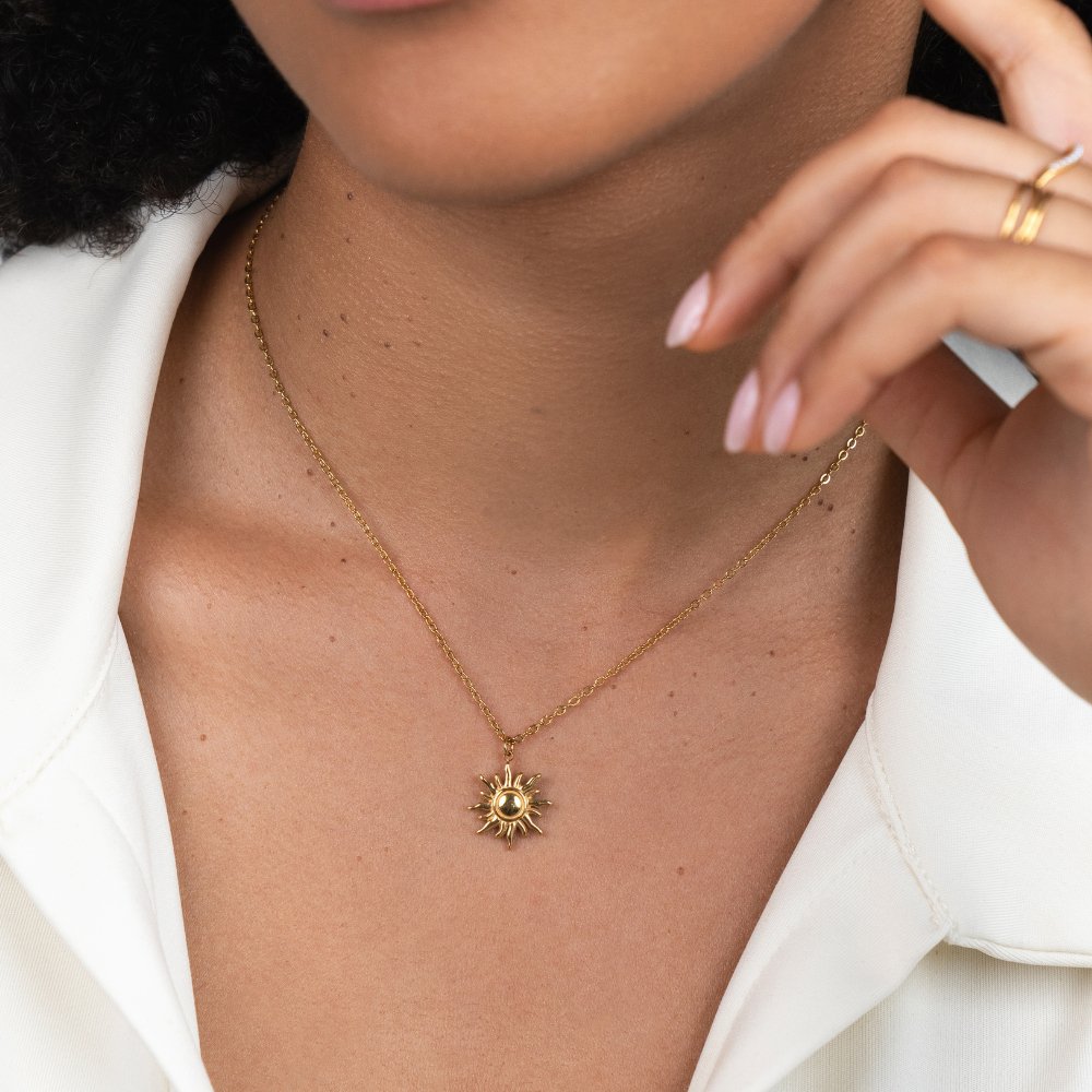 Colar Raio de Sol Dourado