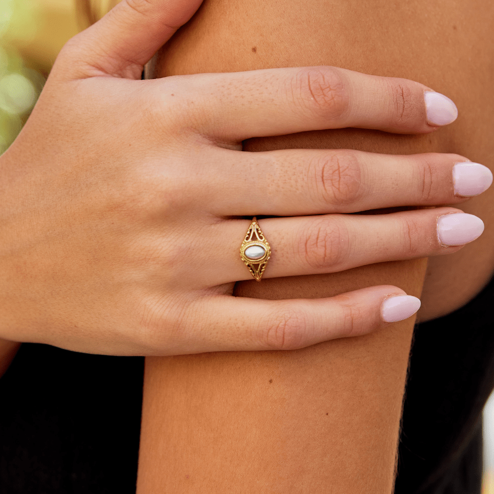 Anel Vintage Royal com Pérola