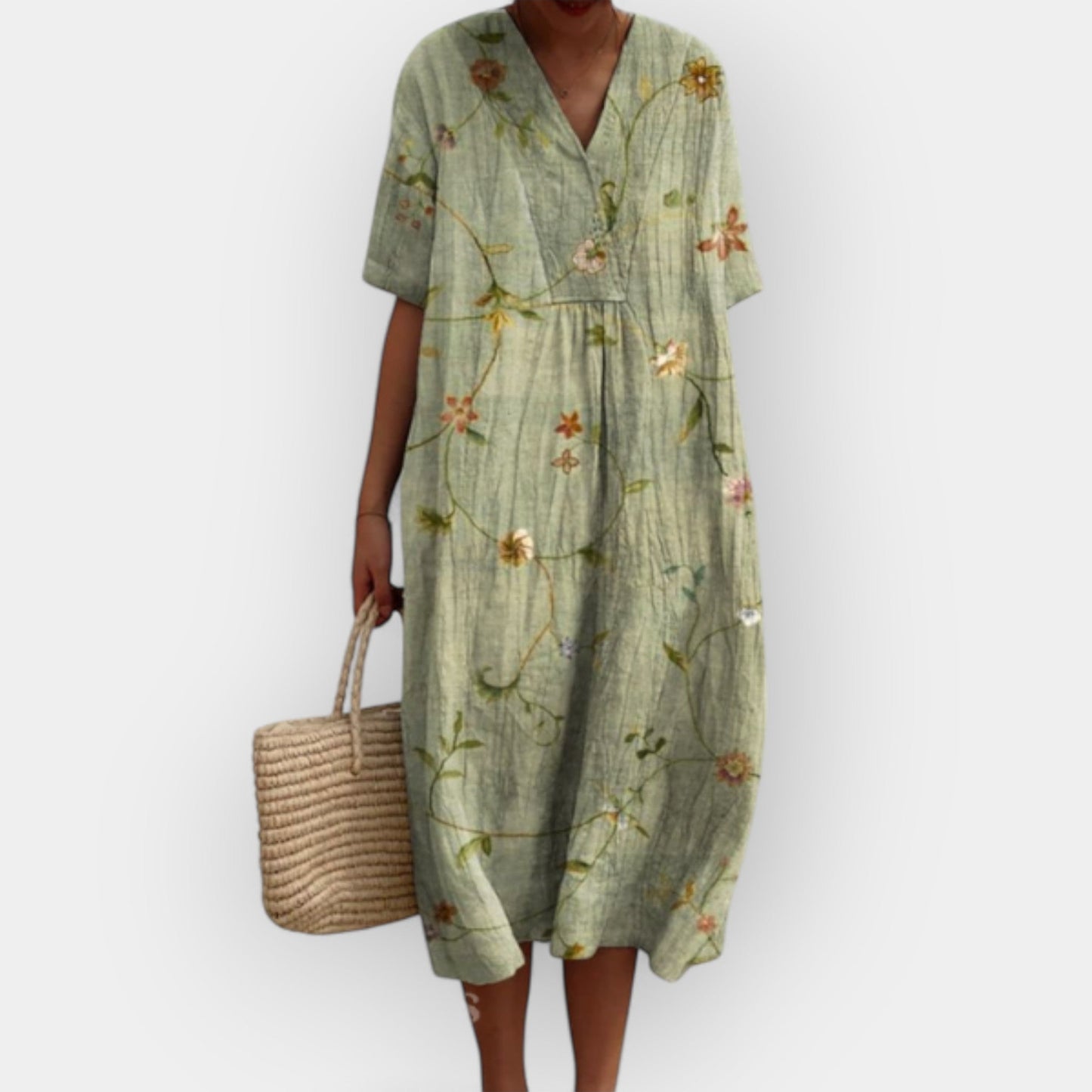 Lola | Vestido Floral de Lino