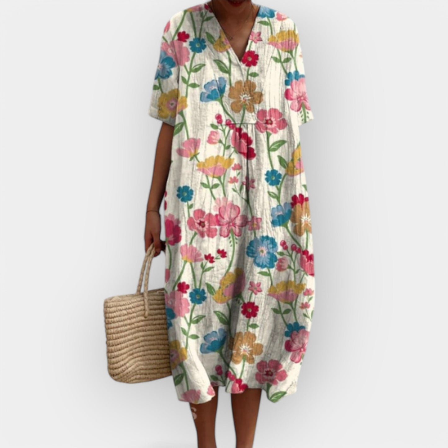 Lola | Vestido Floral de Lino