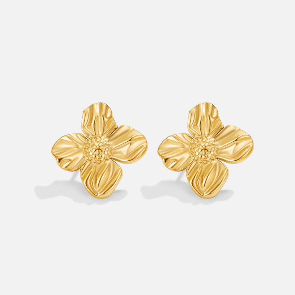 Brincos Flor Ouro 18K