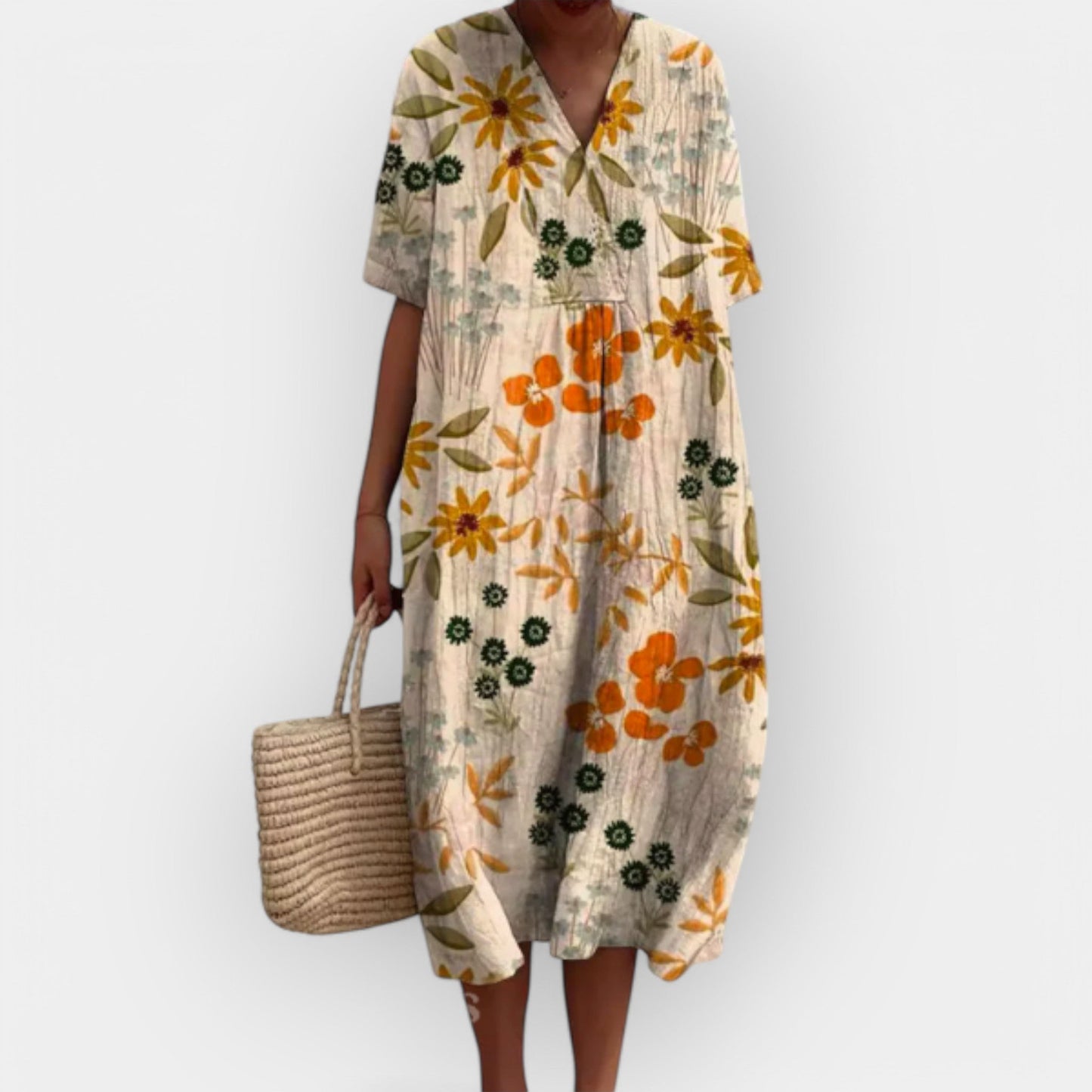 Lola | Vestido Floral de Lino