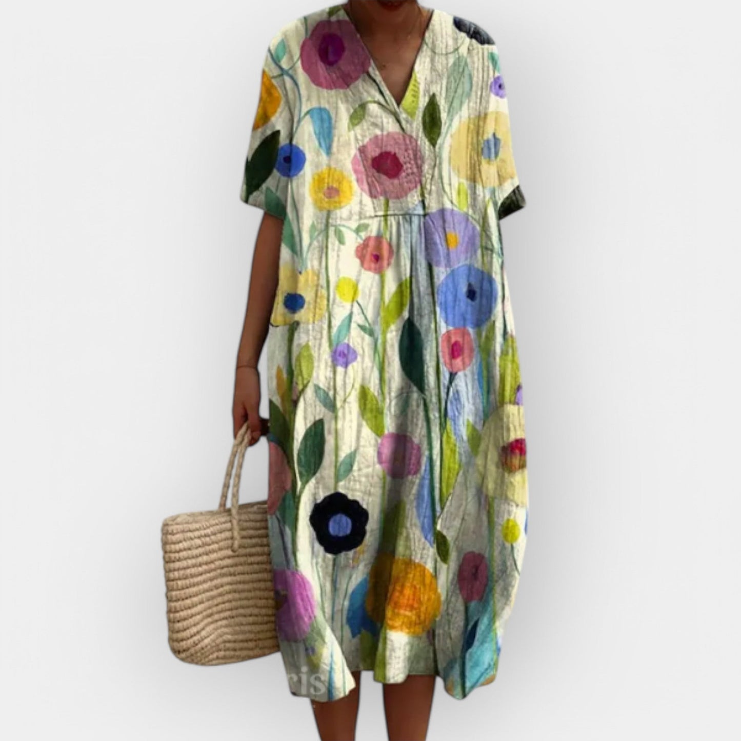 Lola | Vestido Floral de Lino