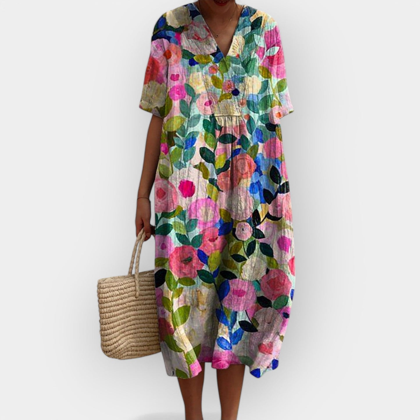 Lola | Vestido Floral de Lino