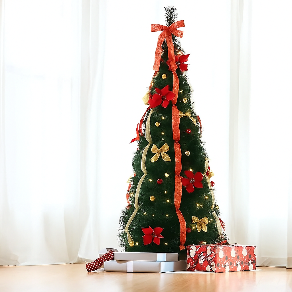 SparklePine™ Árvore de Natal Pop-Up – Totalmente Decorada