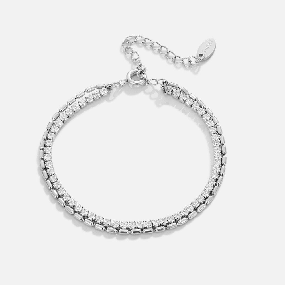 Pulseira Luana Cristal Prata