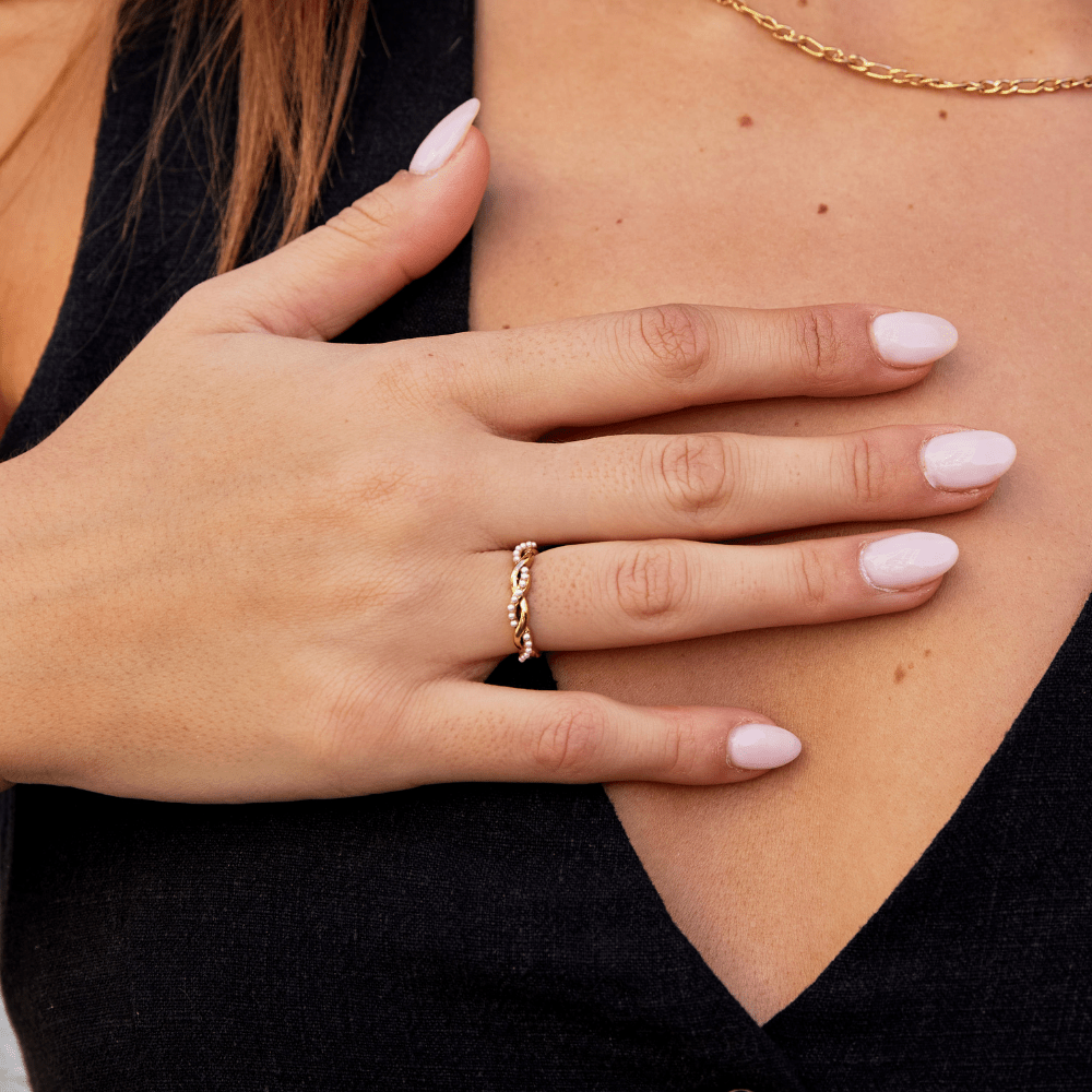 Anel Bella Twist com Pérola