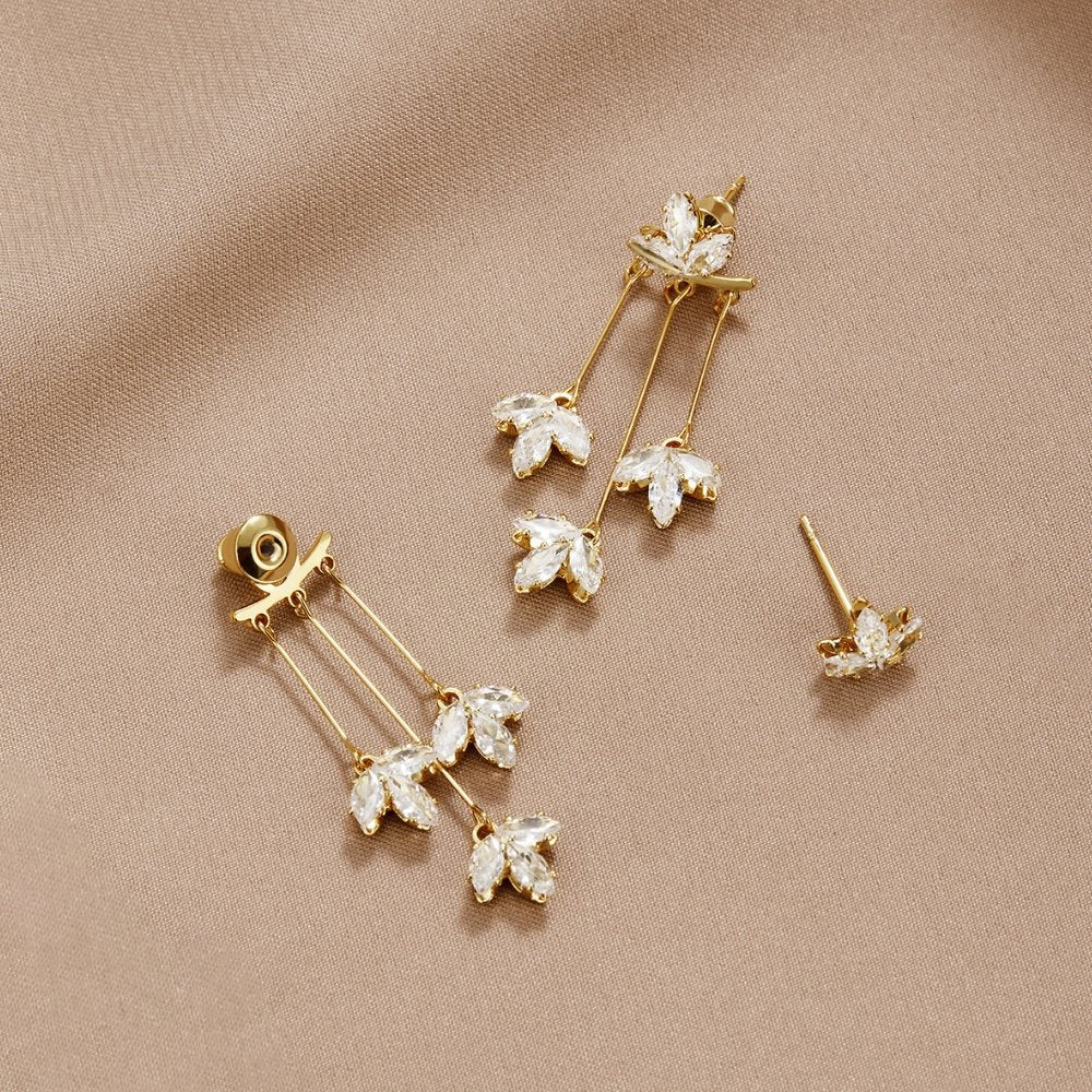 Brincos Cascata de Lótus de Cristal