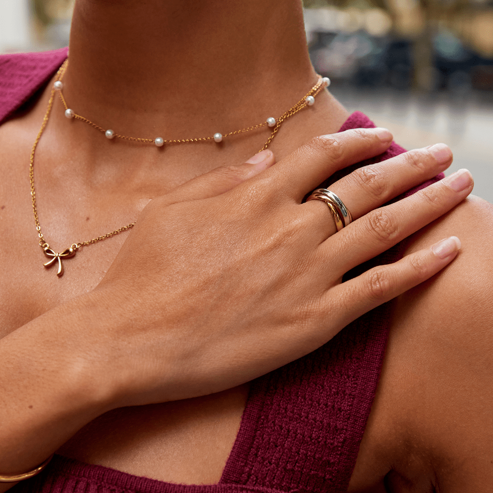 Anel Elena Três Tons