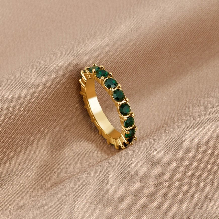Anel Emerald Beauty de Cristal 18K