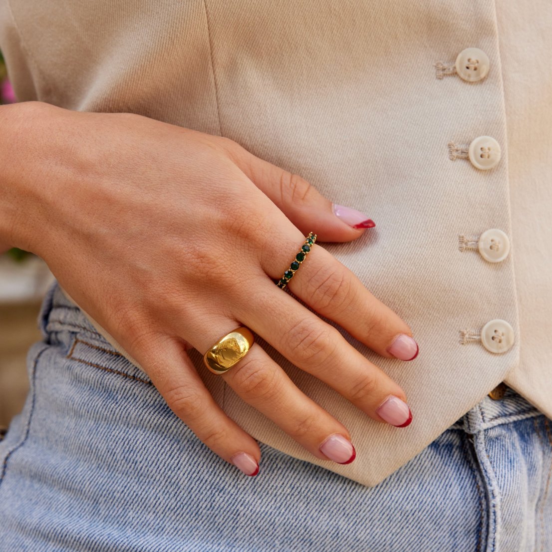 Anel Emerald Beauty de Cristal 18K