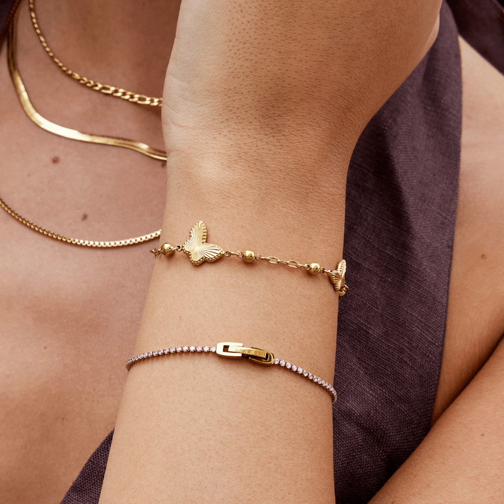 Pulseira Patrícia Borboleta Dourada