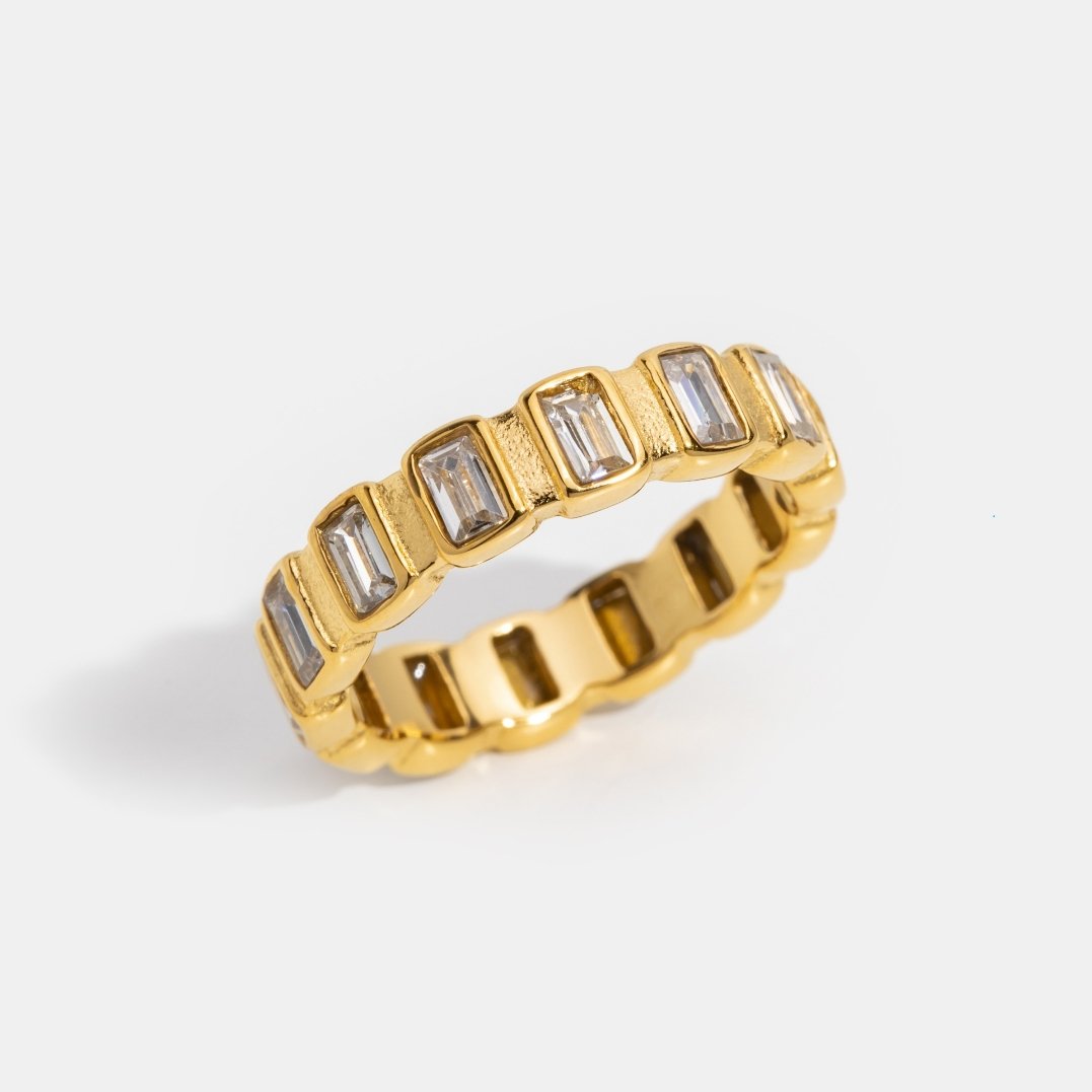 Anel Gigi Cristal Quadrado