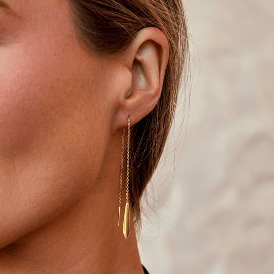 Brincos Dakota Dourados Pêndulo