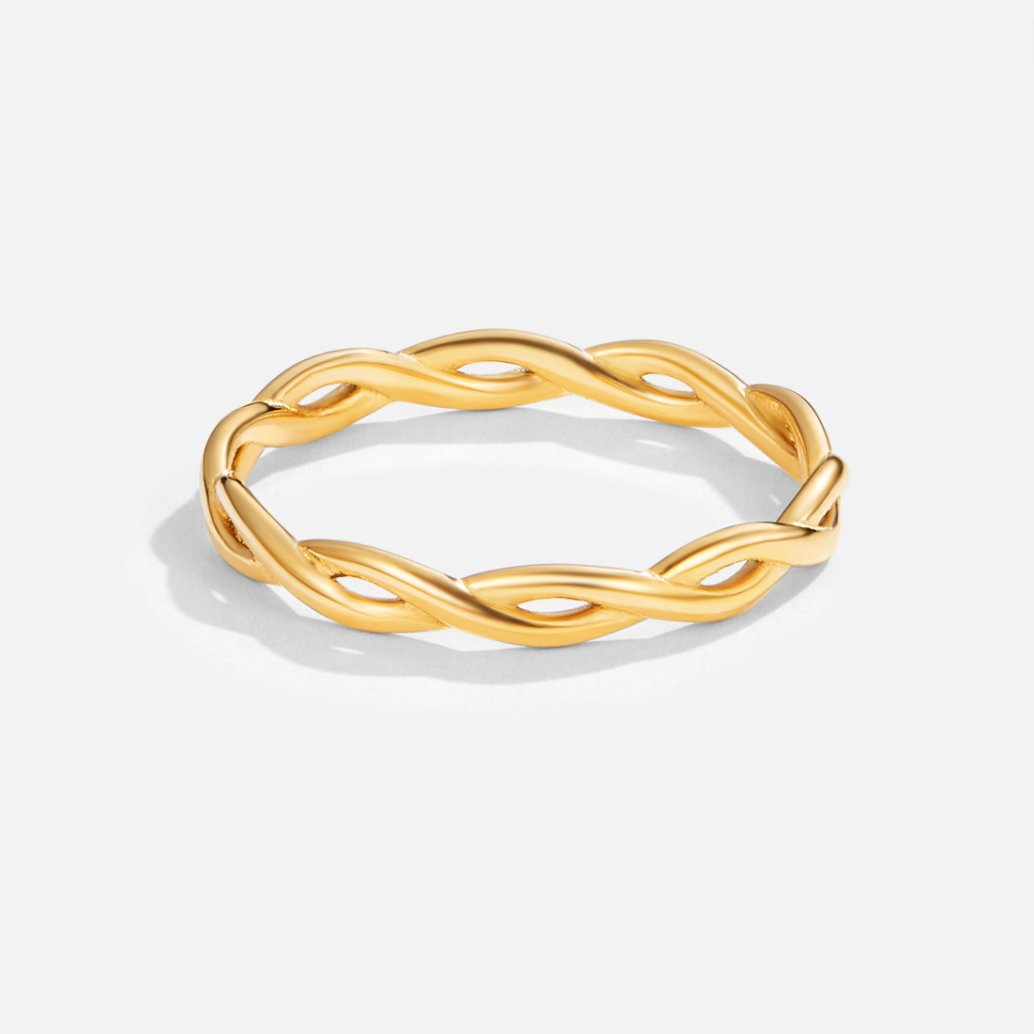 Anel Twist Infinito Ouro 18K