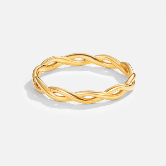 Anel Twist Infinito Ouro 18K