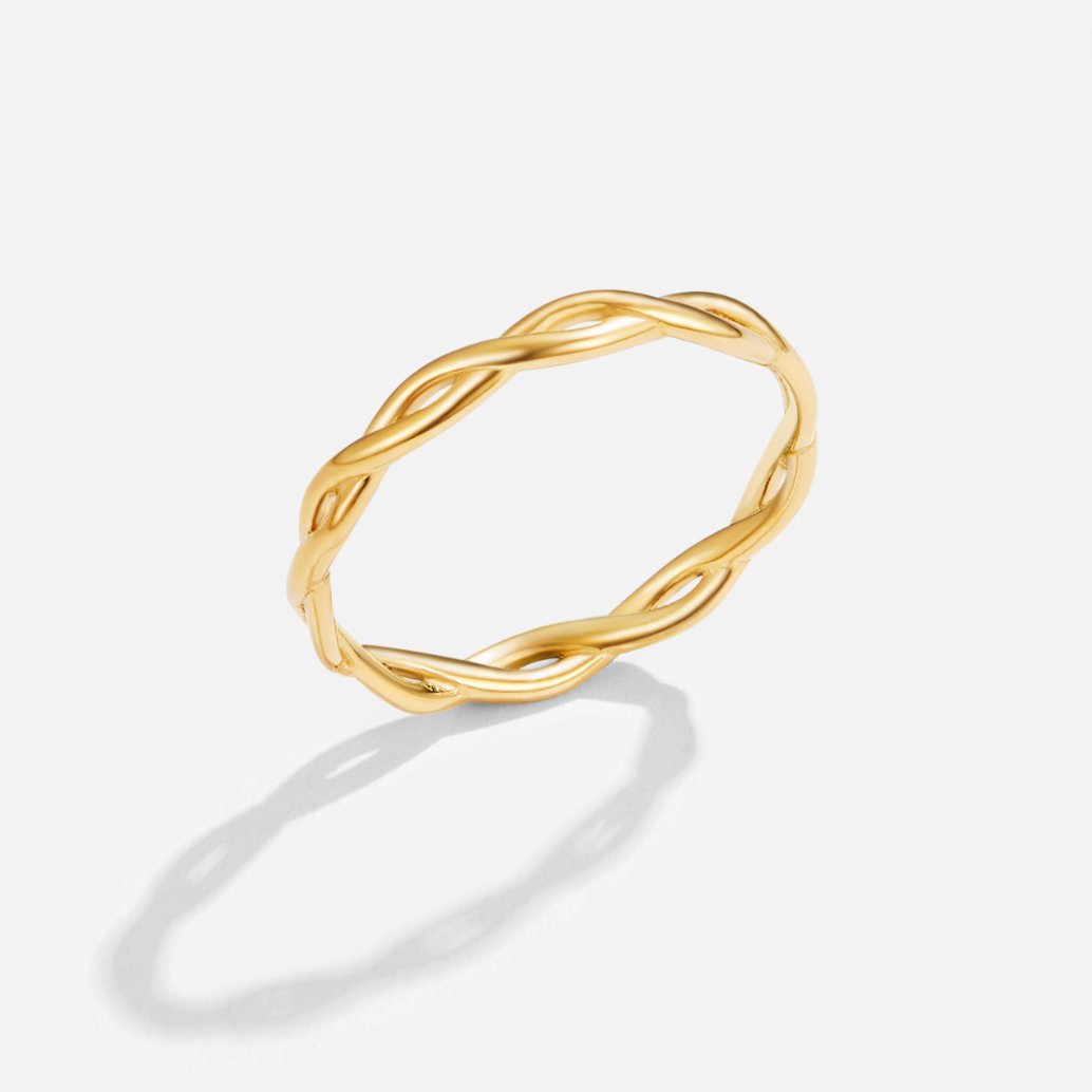 Anel Twist Infinito Ouro 18K