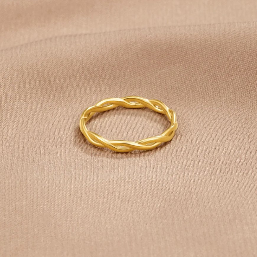 Anel Twist Infinito Ouro 18K