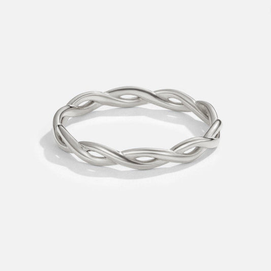 Anel Twist Infinito Prata 18K