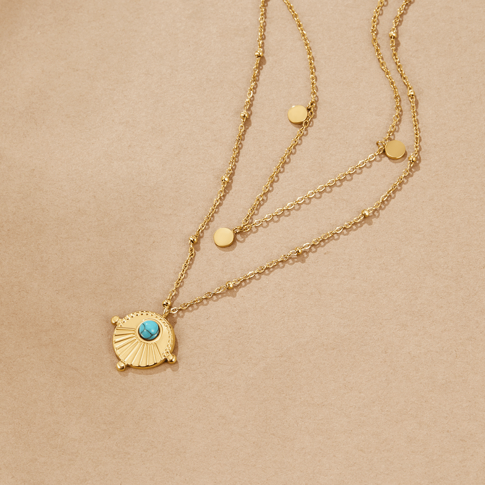 Colar Camadas de Turquesa