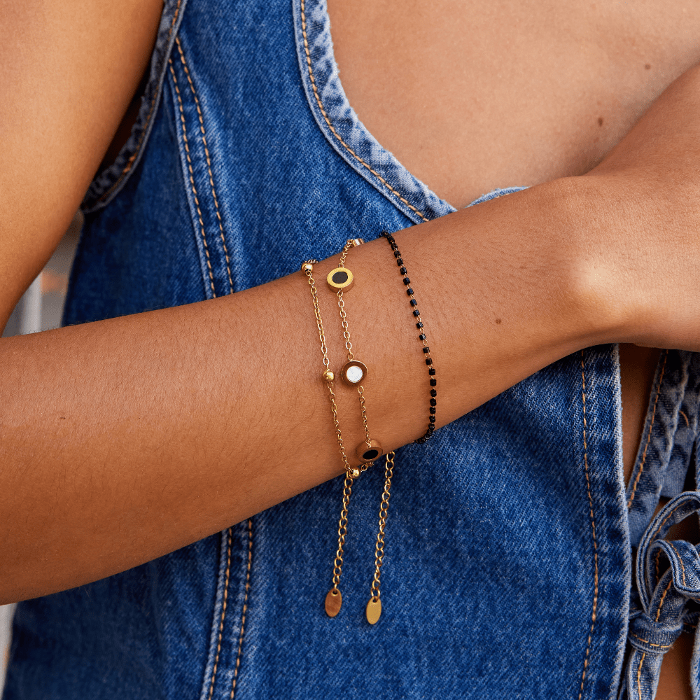 Pulseira Maisie de Contas Pretas