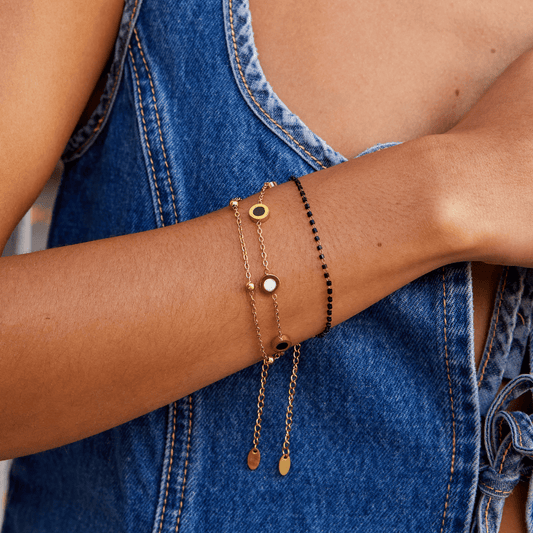 Pulseira Maisie de Contas Pretas
