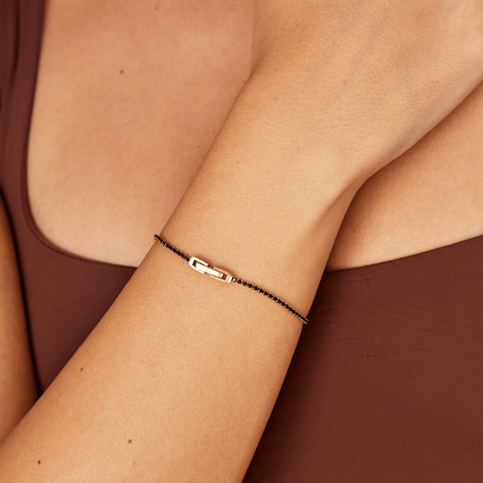 Pulseira Cristal Preto Meia-Noite