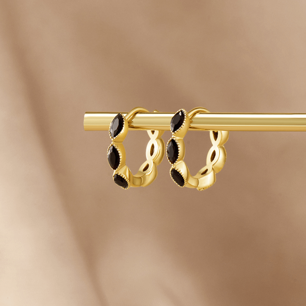 Brincos Argola Pequena Ônix