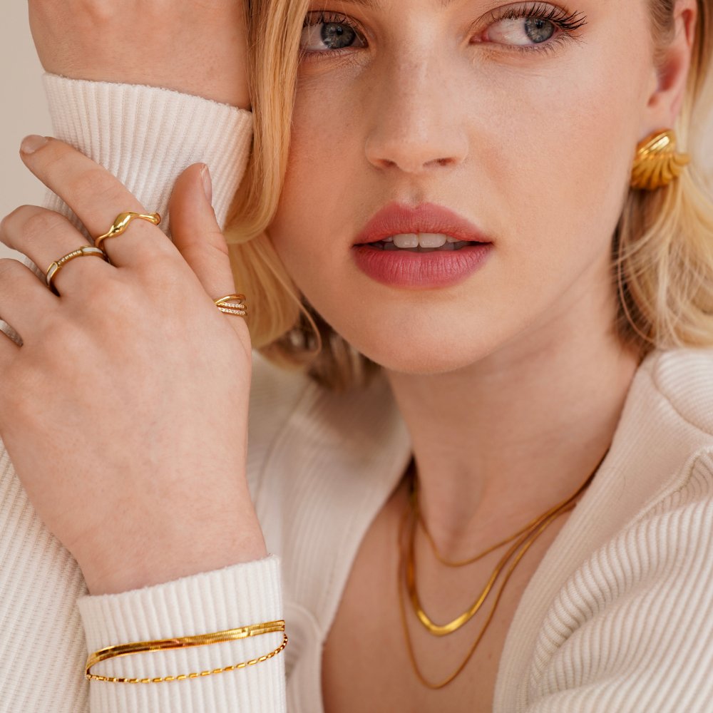 Pulseira Luciana Corrente com Cobra e Contas