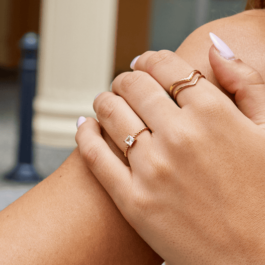 Anel Sofia Cristal Torcido