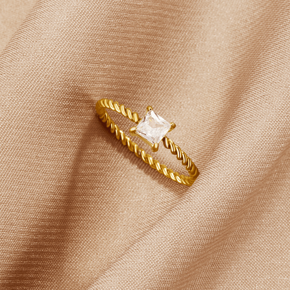 Anel Sofia Cristal Torcido