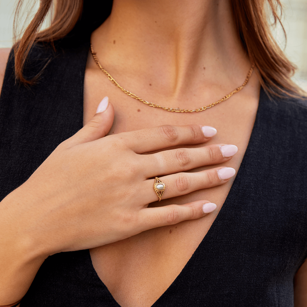 Anel Vintage Royal com Pérola